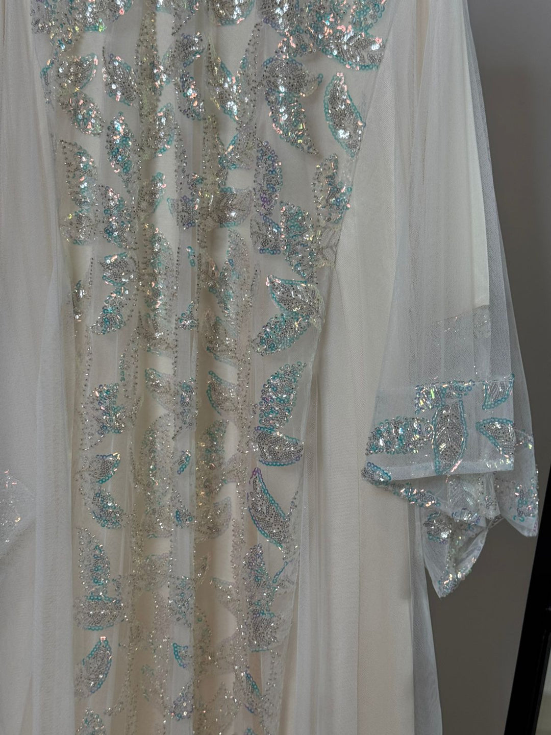 "HEBA" JALLABIYA HIGH NECK (OFF WHITE)