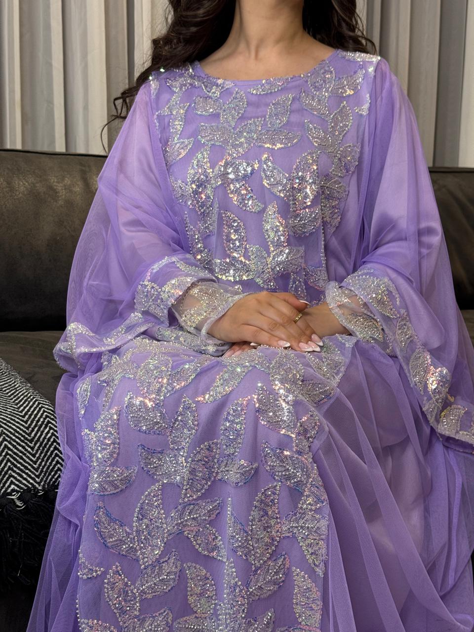 " HEBA " JALLABIYA (LAVENDER)