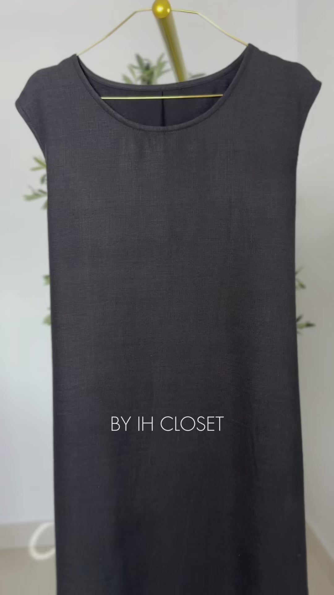Linen Dress (Black)