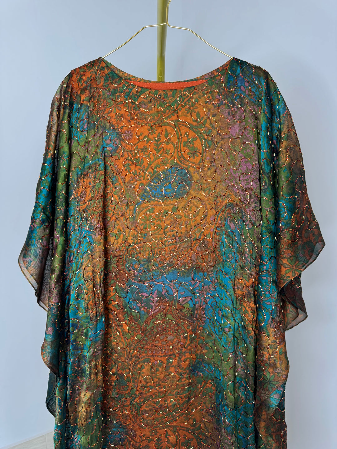 “Hamda” Dress (Green & Orange)