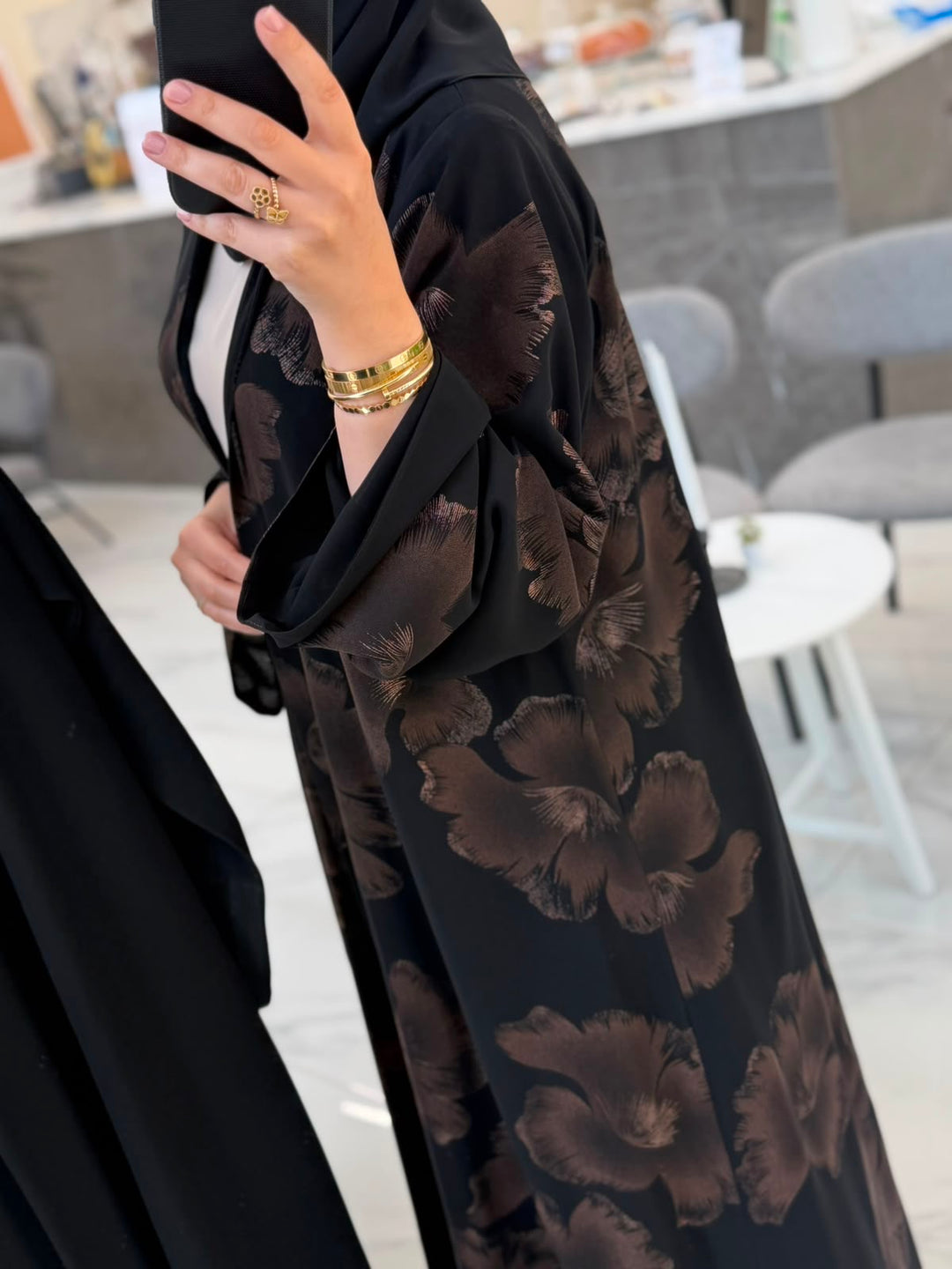 BLOOM ABAYA ( Brown)