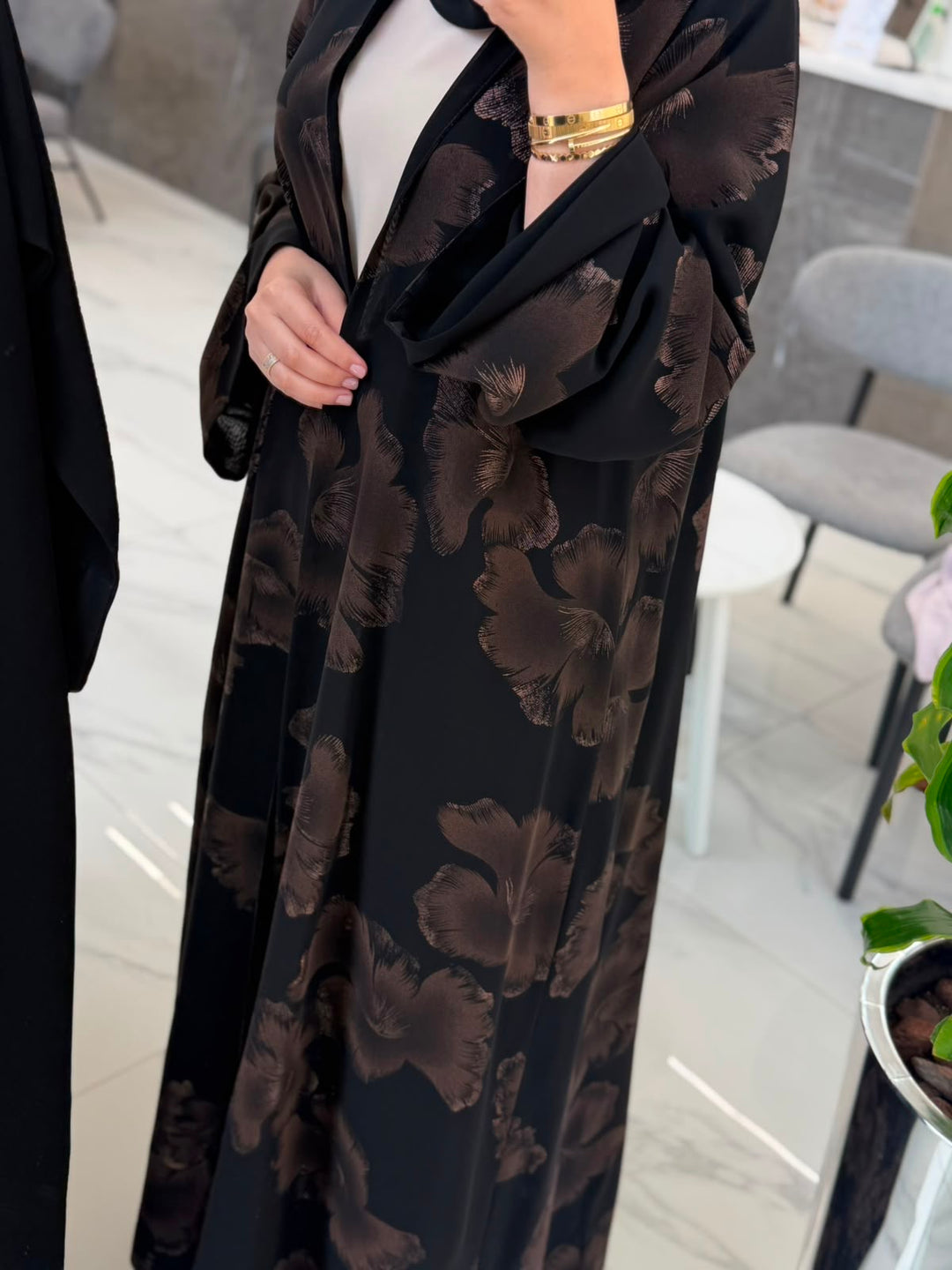 BLOOM ABAYA ( Brown)