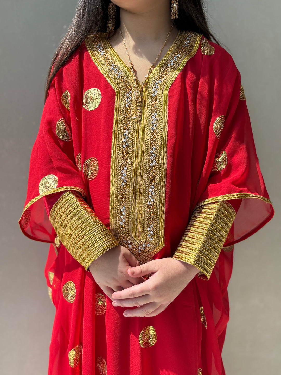 IHN01 RED JALLABIYA