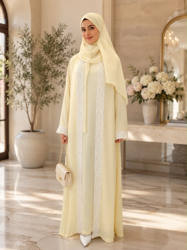 IHS12 ABAYA( Butter Yellow)