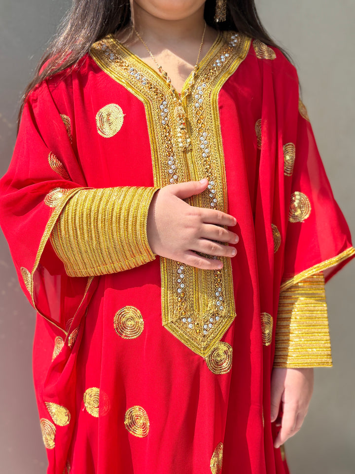 IHN01 RED JALLABIYA