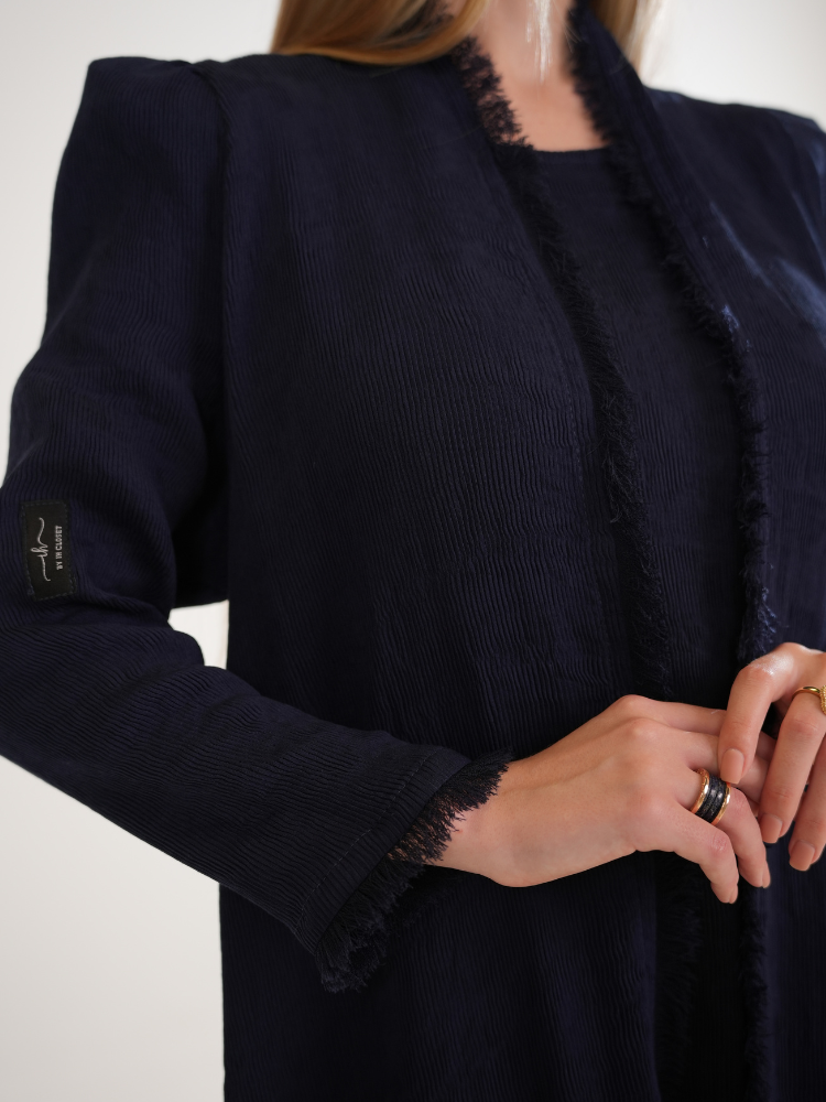 IH02 ABAYA Set (NAVY BLUE)