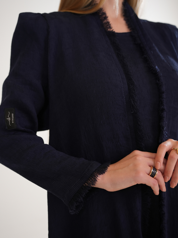 IH02 ABAYA Set (NAVY BLUE)