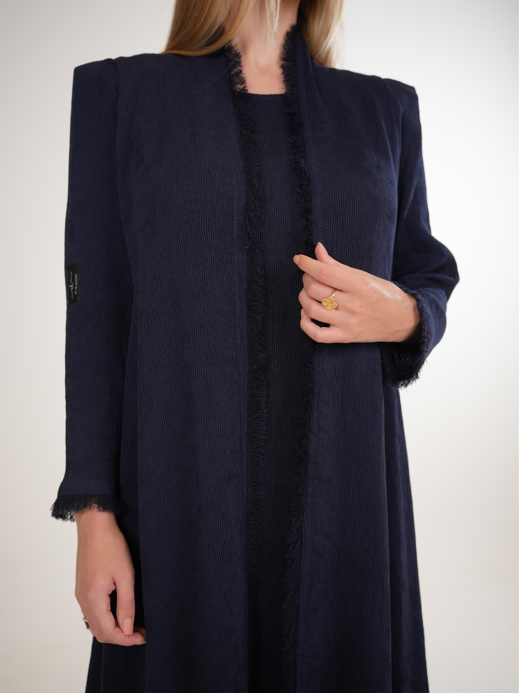 IH02 ABAYA Set (NAVY BLUE)