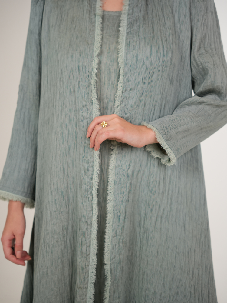 IH02 ABAYA Set (SAGE GREEN)