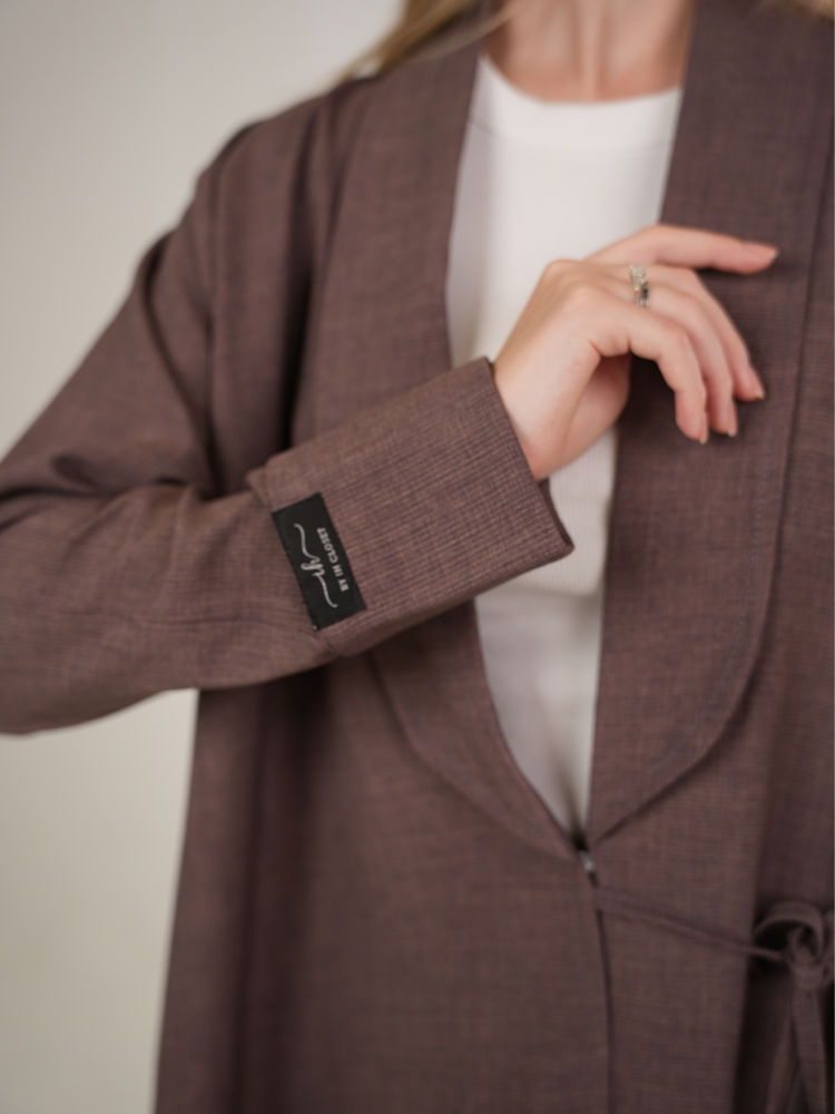 IH03 BLAZER ABAYA (ROSE WOOD)