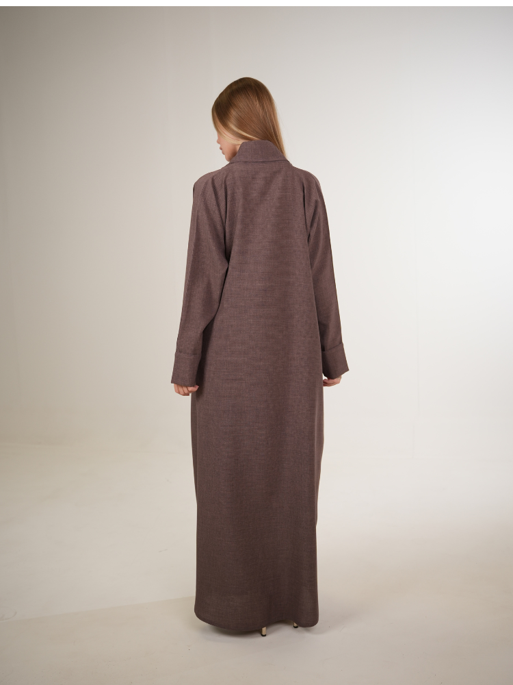 IH03 BLAZER ABAYA (ROSE WOOD)