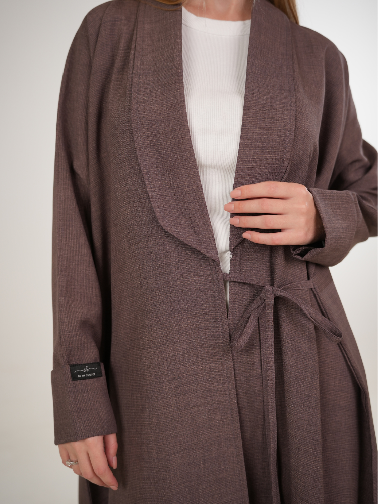 IH03 BLAZER ABAYA (ROSE WOOD)
