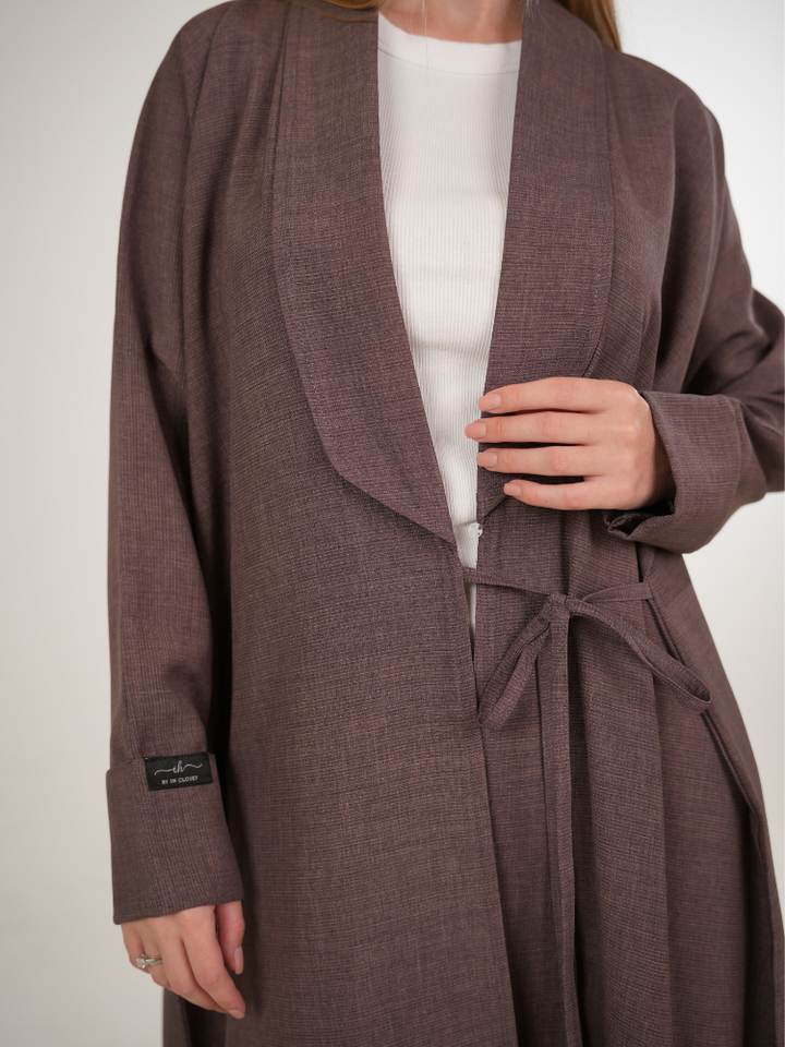 IH03 BLAZER ABAYA (ROSE WOOD)