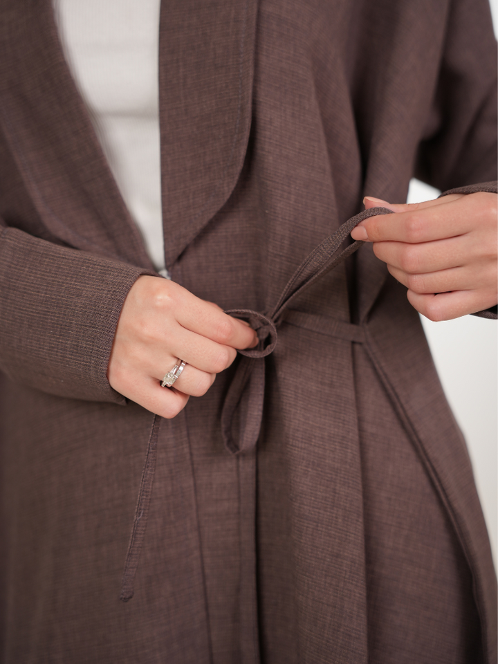 IH03 BLAZER ABAYA (ROSE WOOD)