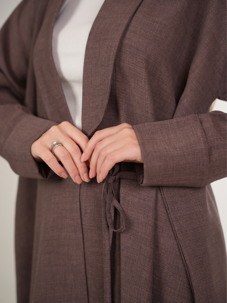 IH03 BLAZER ABAYA (ROSE WOOD)