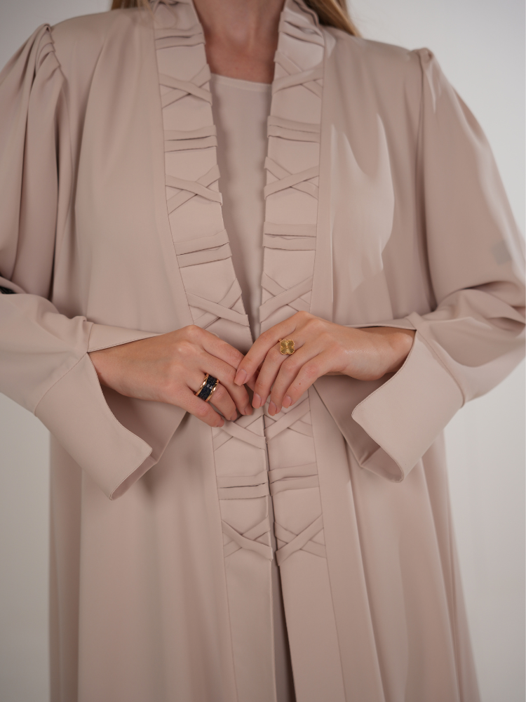 IH01 ABAYA Set (BEIGE)