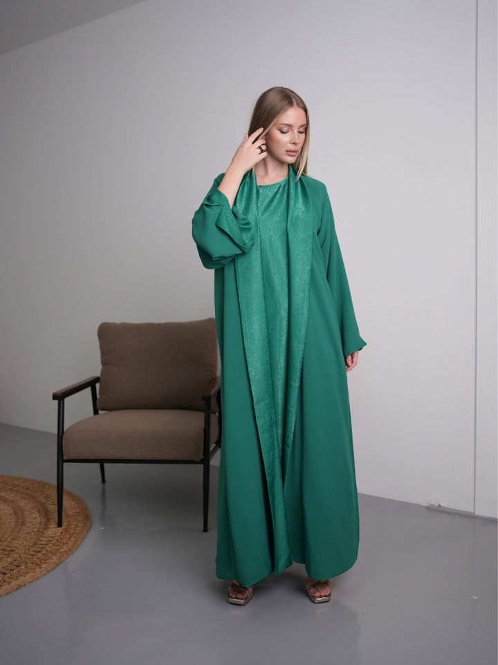 IH07 REVERSIBLE ABAYA SET (GREEN)