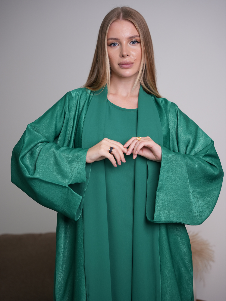 IH07 REVERSIBLE ABAYA SET (GREEN)