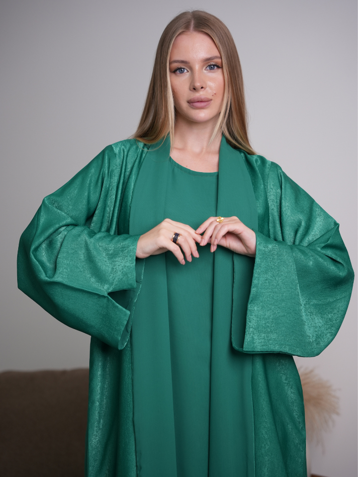 IH07 REVERSIBLE ABAYA SET (GREEN)