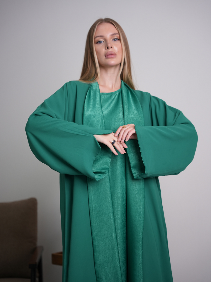 IH07 REVERSIBLE ABAYA SET (GREEN)