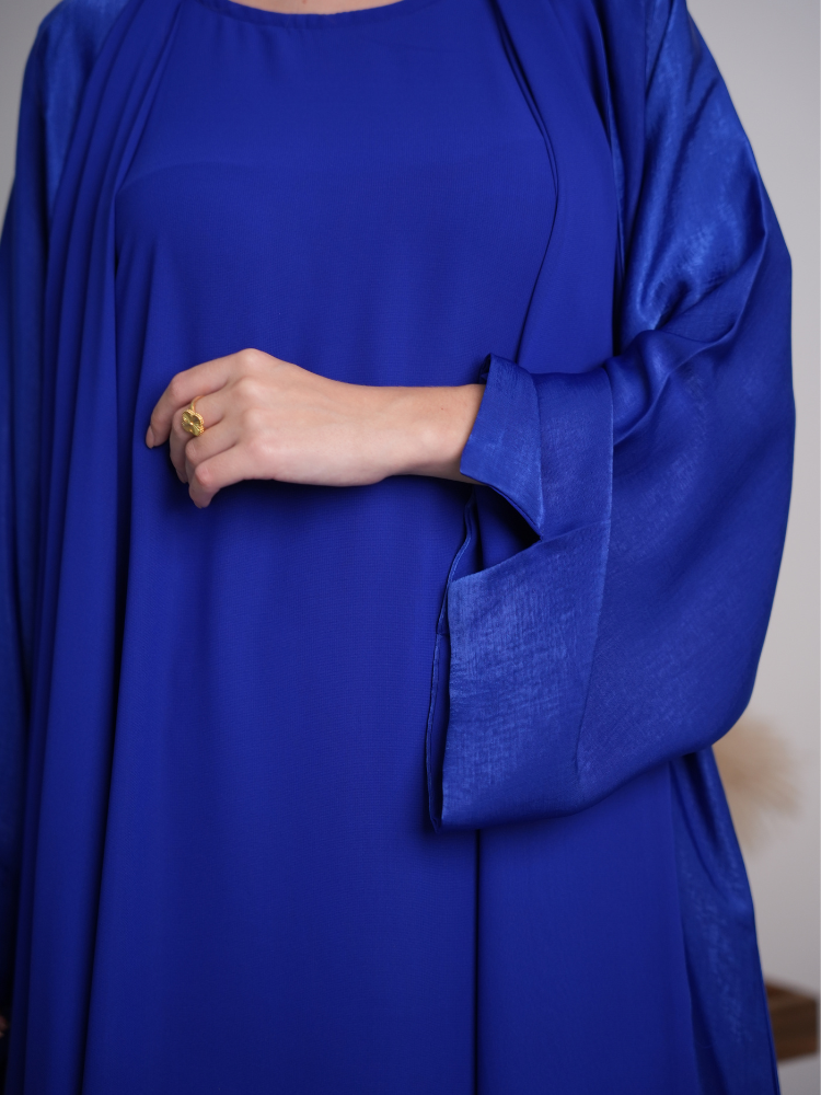 IH07 REVERSIBLE ABAYA SET (OCEAN BLUE)