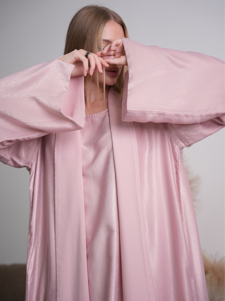 IH07 REVERSABLE ABAYA SET (ROSE PINK)