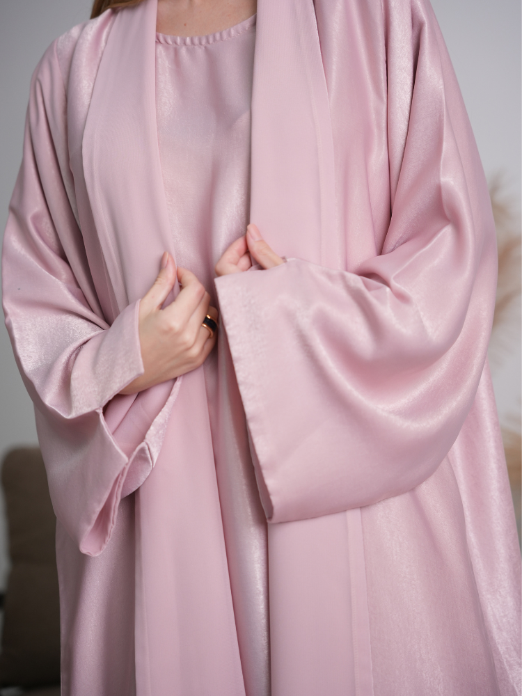 IH07 REVERSABLE ABAYA SET (ROSE PINK)