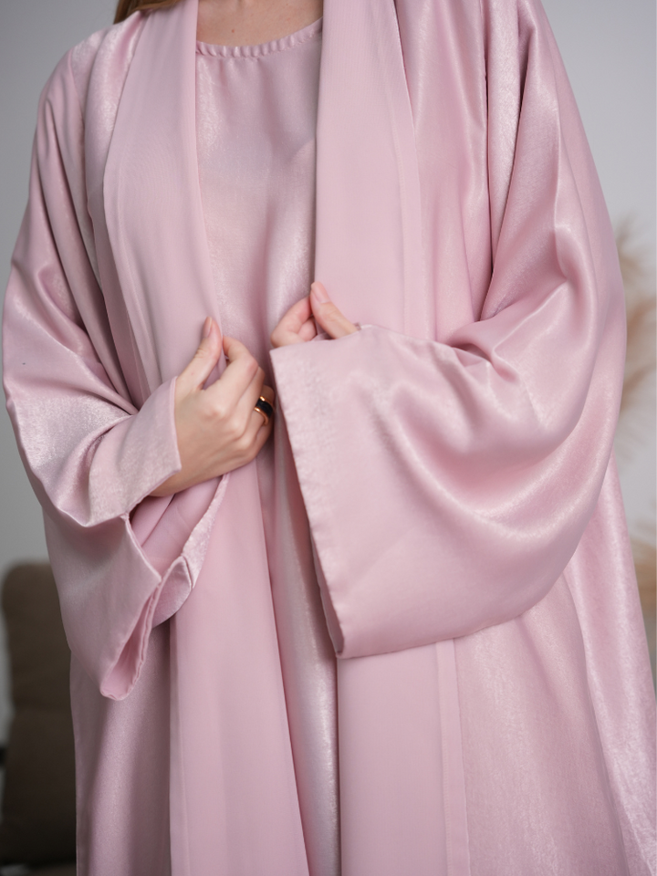 IH07 REVERSABLE ABAYA SET (ROSE PINK)