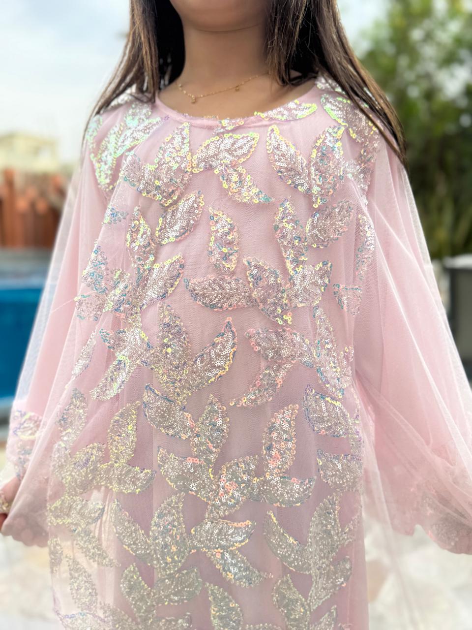 "HEBA" JALLABIYA PINK (KIDS)