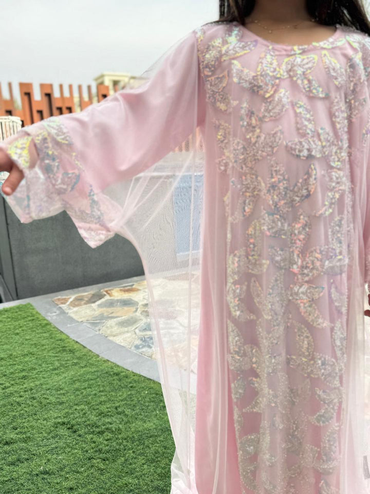 "HEBA" JALLABIYA PINK (KIDS)