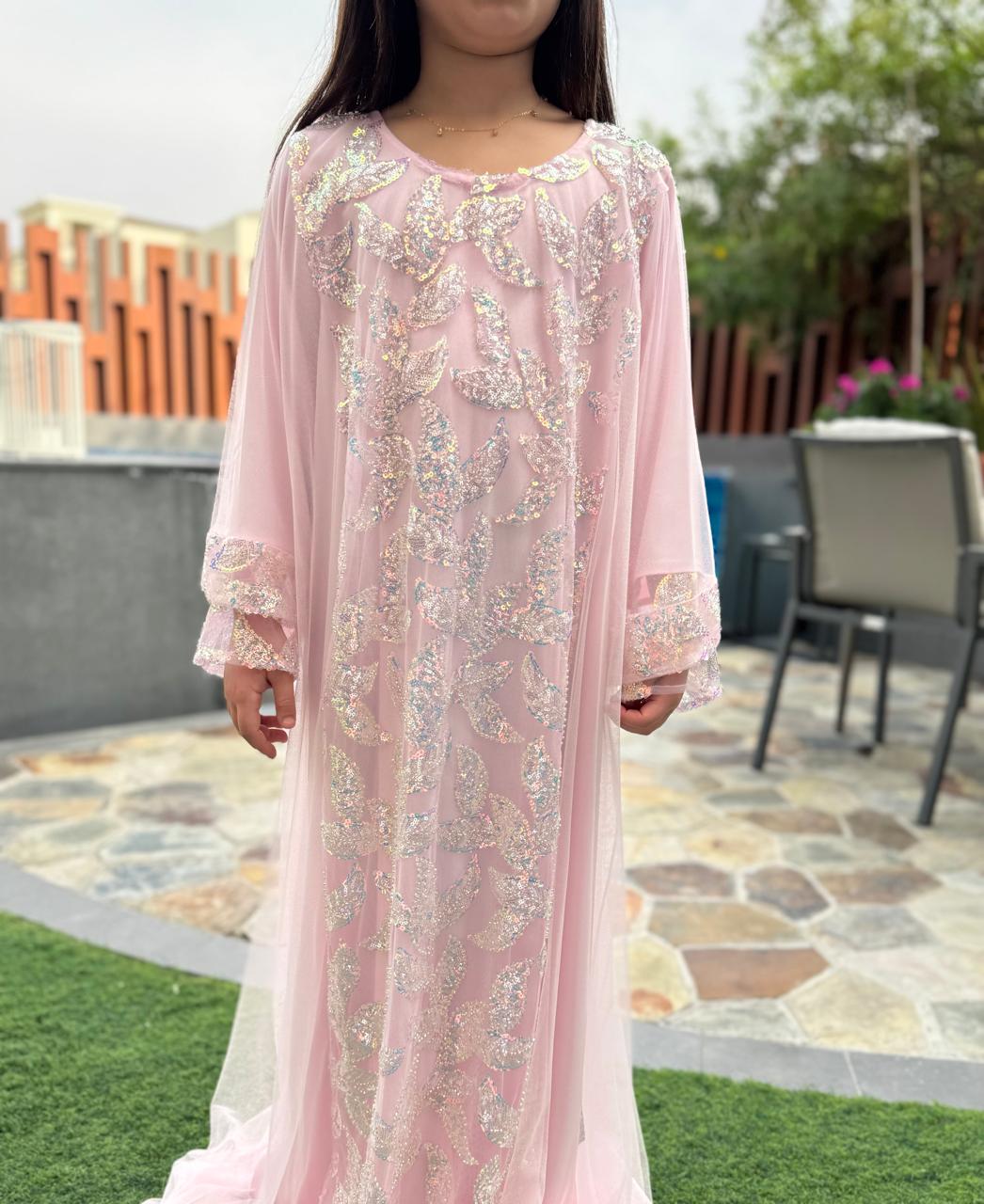 "HEBA" JALLABIYA PINK (KIDS)