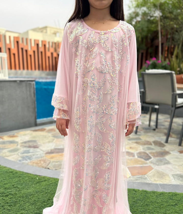 "HEBA" JALLABIYA PINK (KIDS)