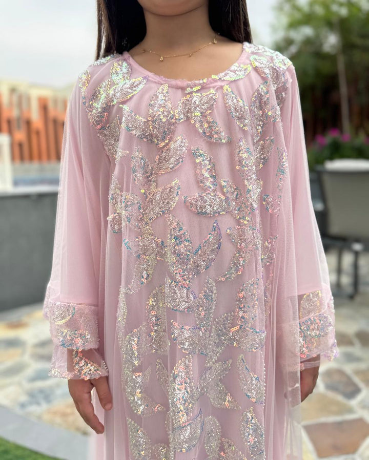 "HEBA" JALLABIYA PINK (KIDS)