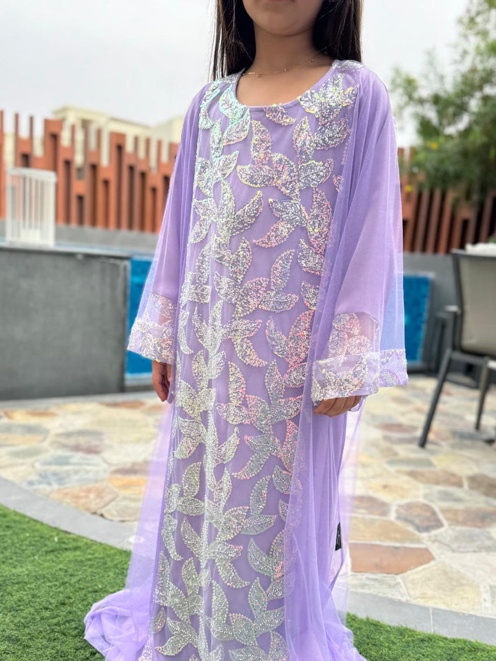 "HEBA" JALLABIYA PINK (KIDS)