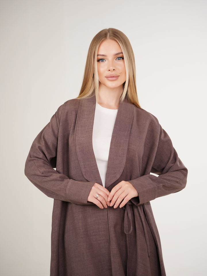 IH03 BLAZER ABAYA (ROSE WOOD)