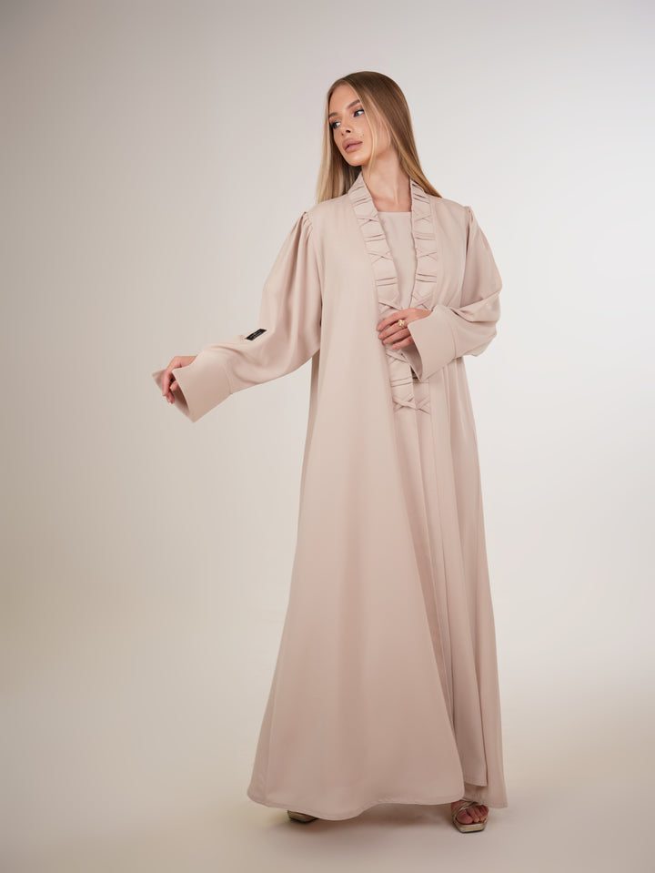 IH01 ABAYA Set (BEIGE)