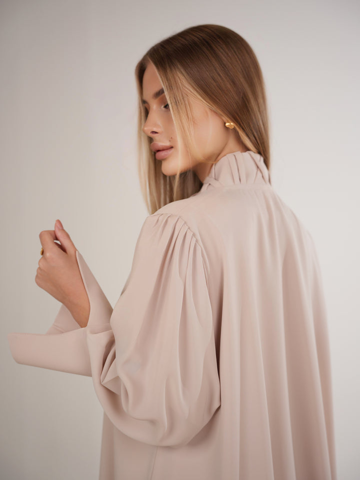 IH01 ABAYA Set (BEIGE)