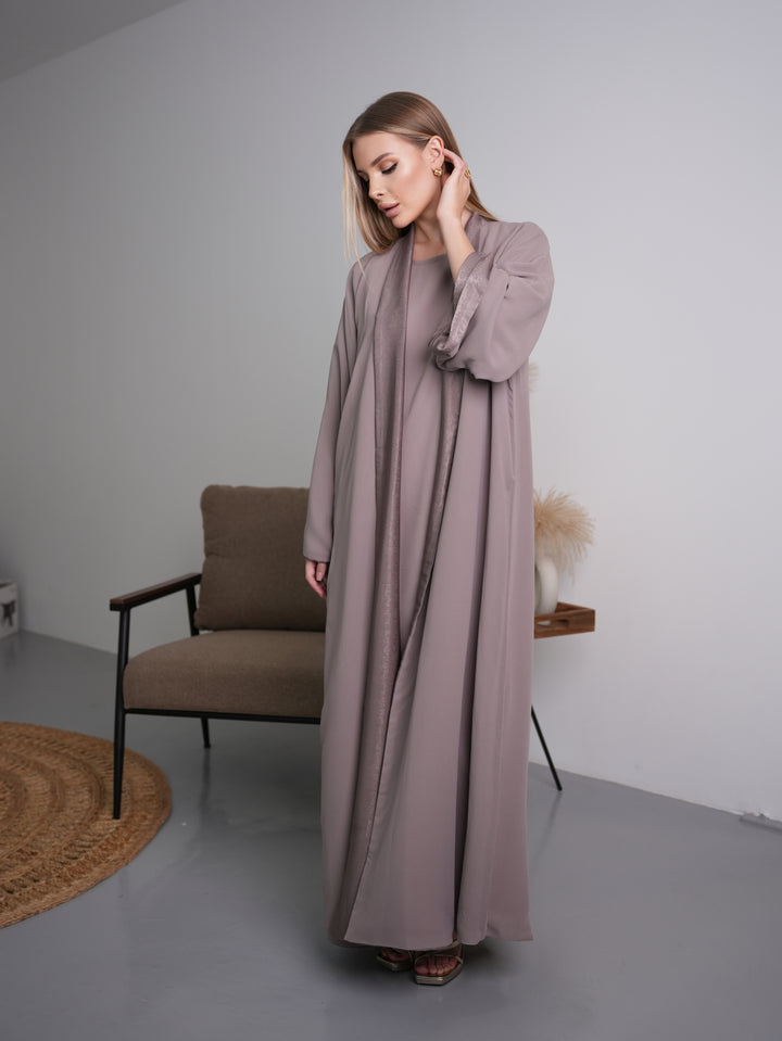 IH07 REVERSABLE ABAYA SET (TAUPE)