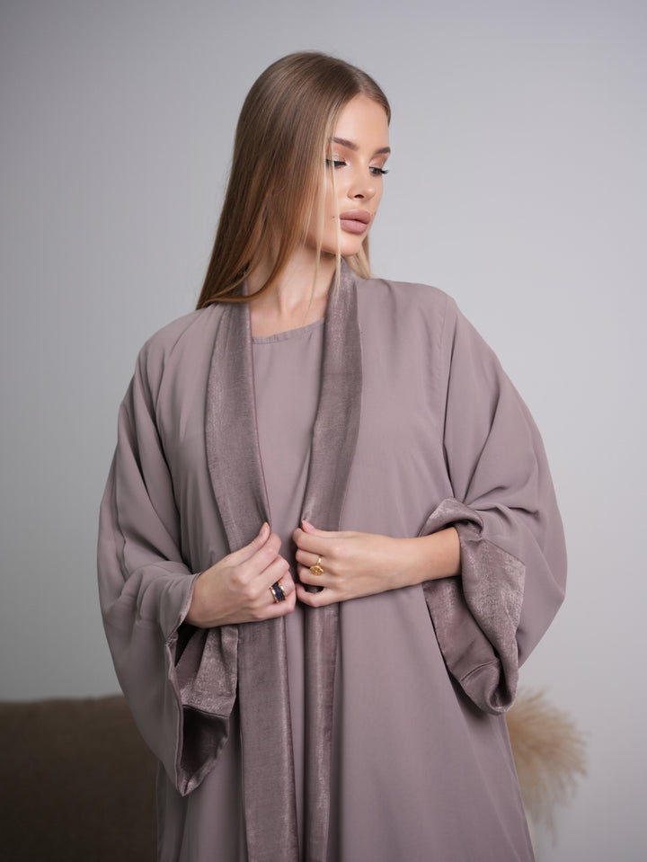 IH07 REVERSABLE ABAYA SET (TAUPE)