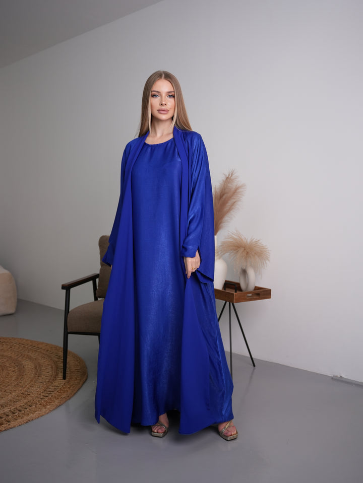 IH07 REVERSIBLE ABAYA SET (OCEAN BLUE)