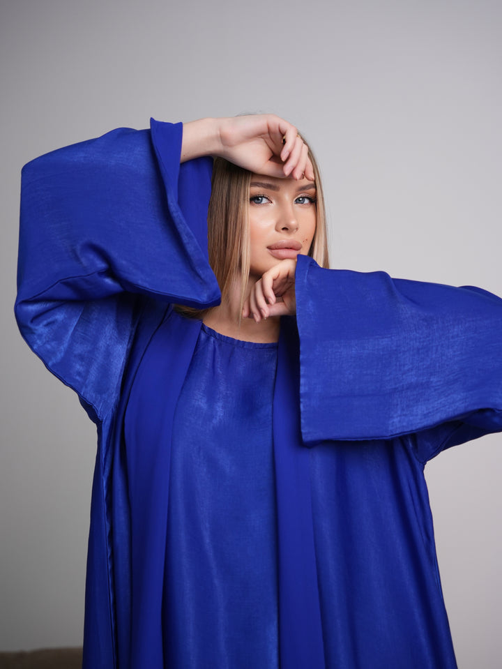 IH07 REVERSIBLE ABAYA SET (OCEAN BLUE)