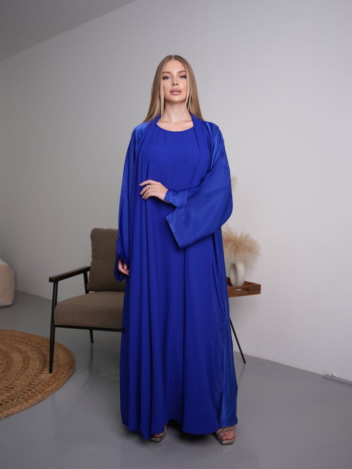IH07 REVERSIBLE ABAYA SET (OCEAN BLUE)
