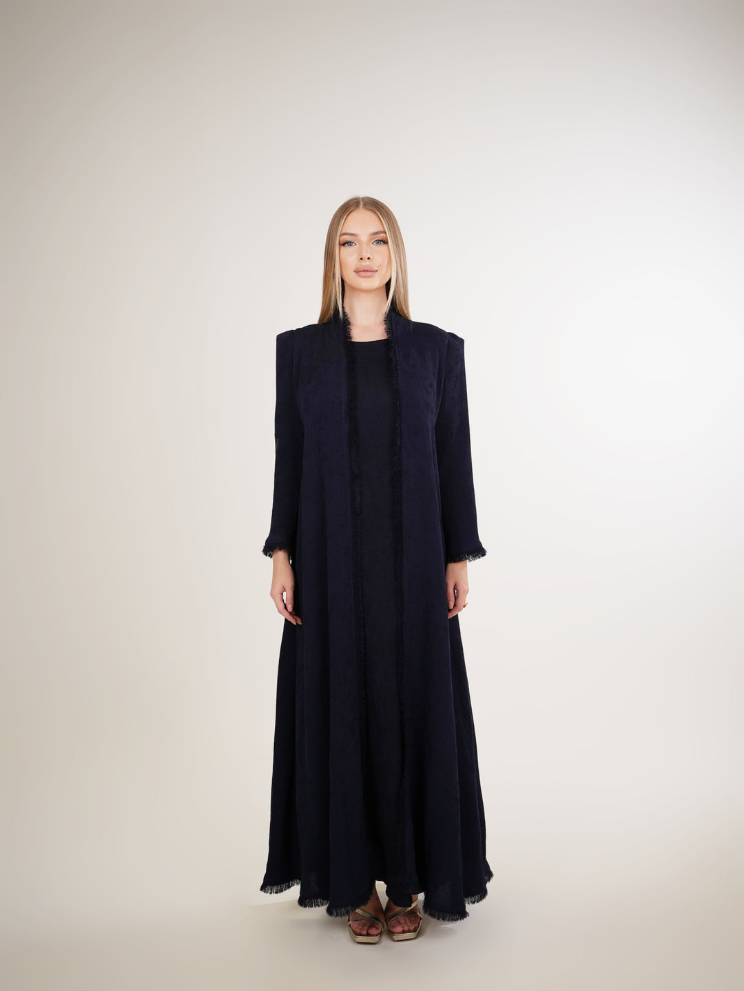 IH02 ABAYA Set (NAVY BLUE)