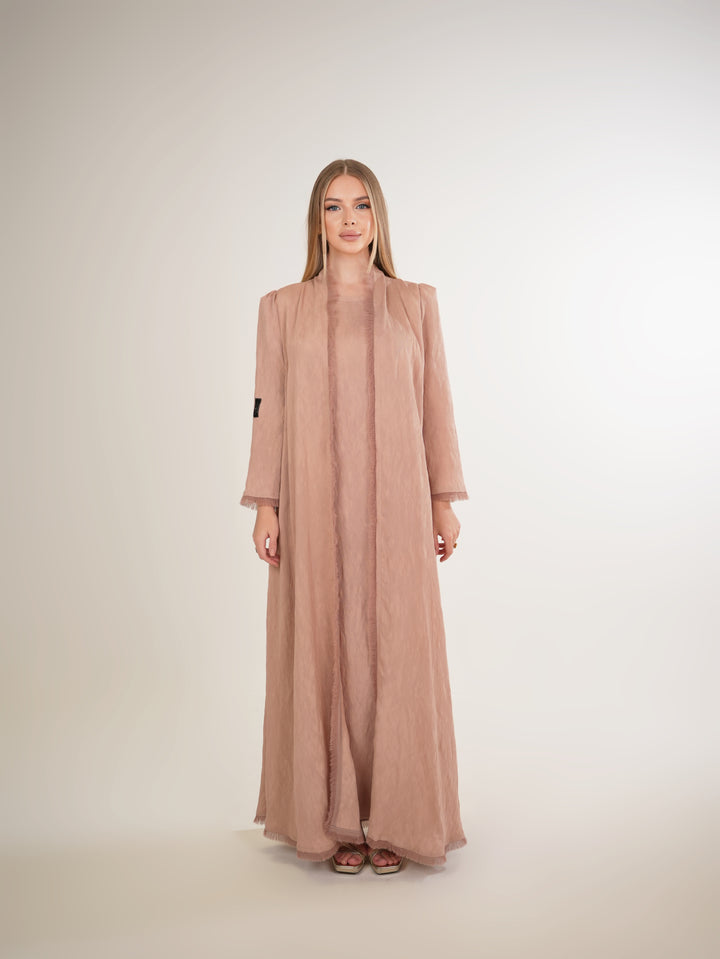 IH02 ABAYA Set (SALMON)