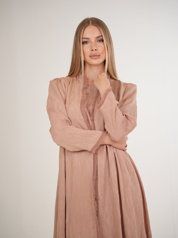IH02 ABAYA Set (SALMON)