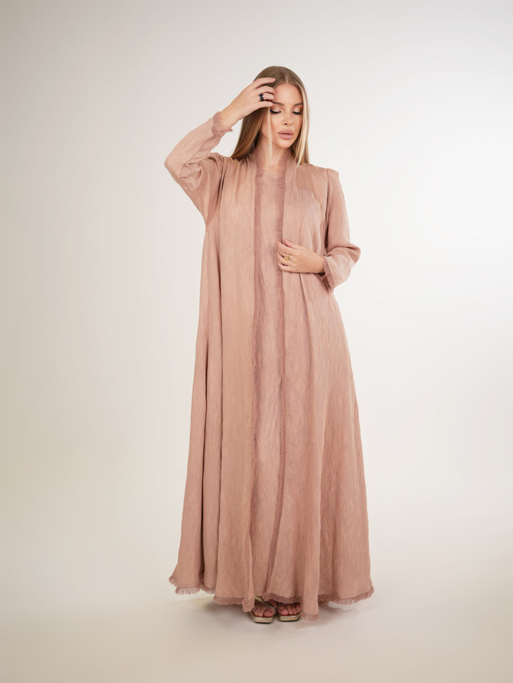 IH02 ABAYA Set (SALMON)