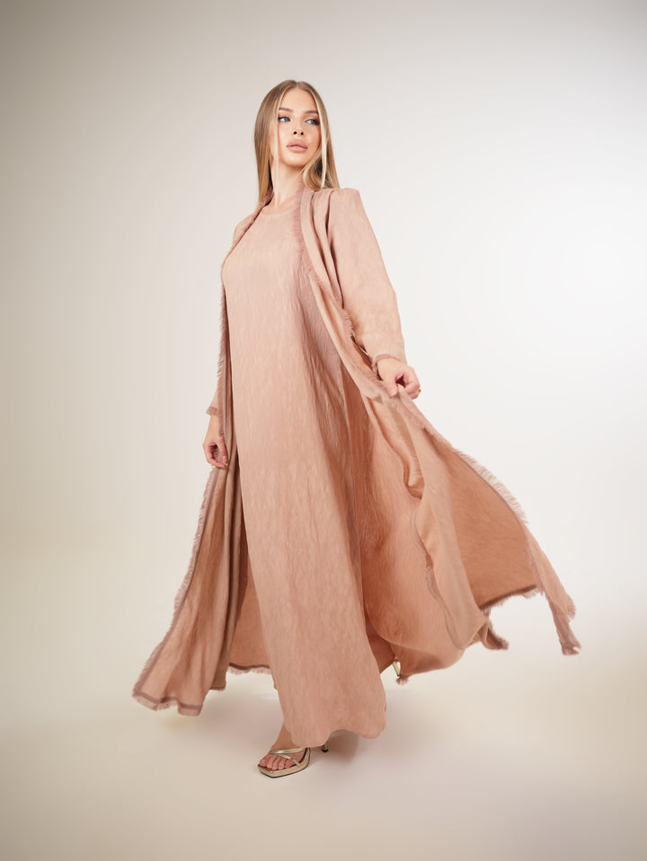 IH02 ABAYA Set (SALMON)