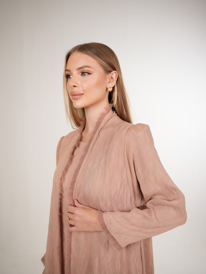 IH02 ABAYA Set (SALMON)