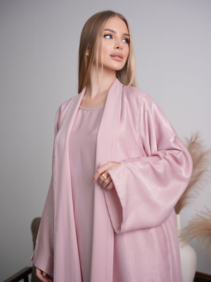 IH07 REVERSABLE ABAYA SET (ROSE PINK)