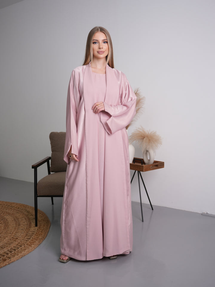 IH07 REVERSABLE ABAYA SET (ROSE PINK)
